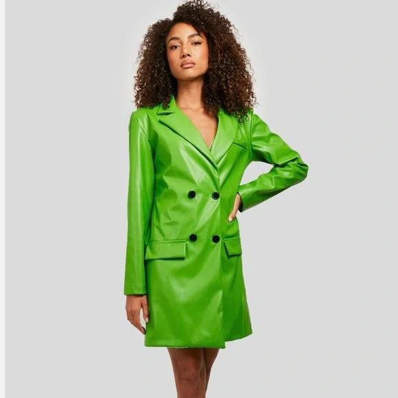 slim fit dress slacks She-E-O Green Blazer Maxi Dress – Ellaé Lisqué main image 0